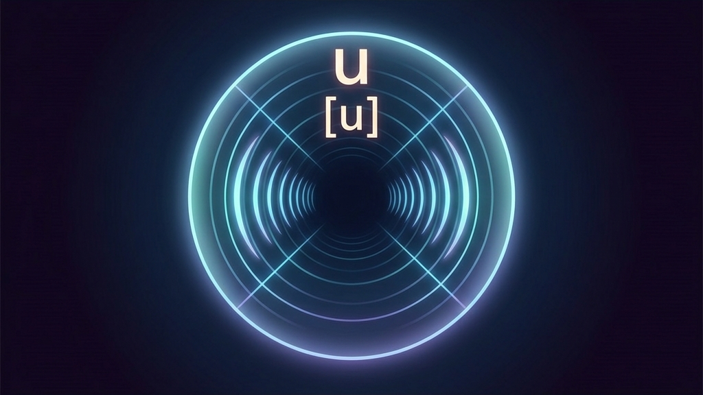 병음 모음 'u': 깊고 둥근 소리입니다.